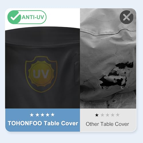 TOHONFOO Capa de Mesa com Altura de Bar - Capas de Mesa para Áreas Externas À Prova D'Água - Capas