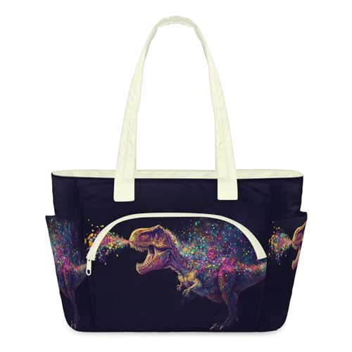 Grand sac fourre-tout T-rex femme léger contre le mal d'épaule