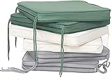 Coussin de chaise de jardin imperméable en rotin pour salle à manger, extérieur, 40 x 40 x 5 cm (crème)