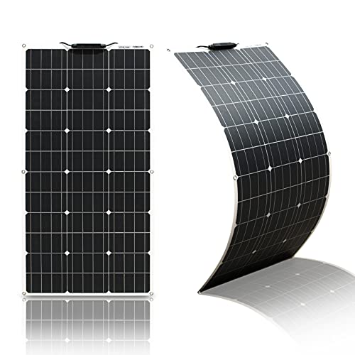100W Flexible Panel Solar Monocristalino Placa Solar Los Paneles Solares son aptos para cargadores de exterior, autocaravanas, barcos