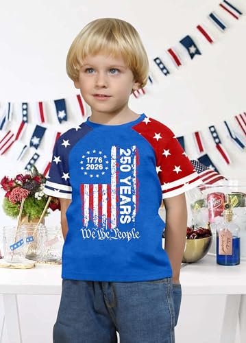Image of CAZYCHILD Girls 4th of July USA Shirt American Flag Patriotic T-Shirt Independence Day Outfit for Kids 5-14Years