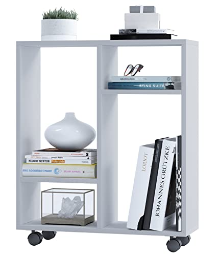 VCM Holz Nischenschrank Regal Rollen Nischenregal Beistelltisch Raumteiler Dremala