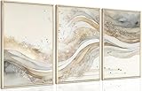 3Pcs Gold Abstract Marble...