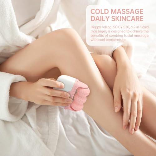 Image of UCRAVO 2 in 1 Body Roller Ice Roller for Face,Eyes,Women Gifts Idea,Cooling to Tighten Brighten Complexion and Reduce Wrinkles,Massager Under Eye Puffiness,Blood Circulation,Migraine and Pain Relief