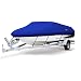 MSC Heavy Duty 600D Marine Grade Polyester Canvas Trailerable Waterproof Boat Cover (Pacific Blue, Model E - Length:20'-22' Beam width: up to 100")