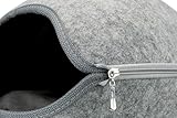 Trixie 36316 Kuschelhöhle Luna, Filz, 40 × 24 × 46 cm, hellgrau