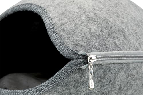 Trixie 36316 Kuschelhöhle Luna, Filz, 40 × 24 × 46 cm, hellgrau