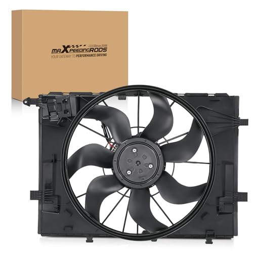 Image of maXpeedingrods 600W Engine Radiator Cooling Fan Assy w /Brushless Motor for Mercedes-Benz C180 2014-2017, C200 2015-2017, C250 2015, A0999061100 A0999061200 A0999061000