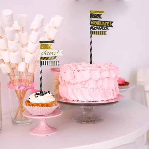 Image of Rozi Decoration Graduate Cake Topper for Decoration Items, Congratulation Decor, Graduation Party Set of 2 Pcs