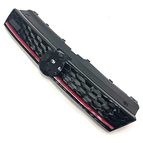 WXHBD Rejilla Superior de Parrilla de Panal de Parachoques Delantero ABS de Estilo mallado para Volkswagen Polo 2011-2017