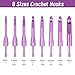 BsHooker Interchangeable Crochet Hooks Set with Case Inline Crochet Hooks Size from 3mm-8mm Ergonomic Handle Crochet Needles Set with Case for Beginners