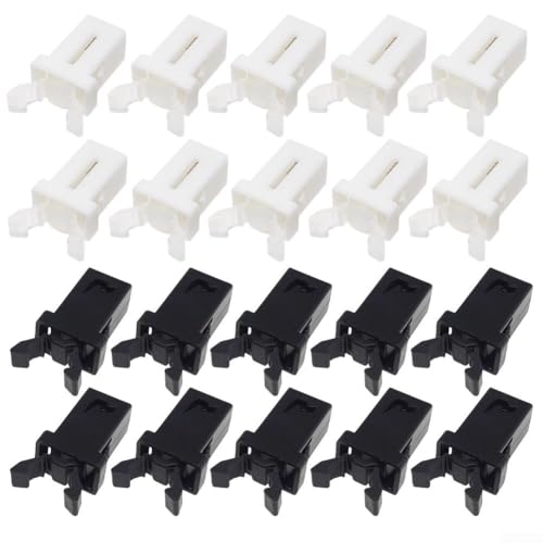 YobiLife 20 clips de reparación de pestillo de papelera, interruptor de autobloqueo de repuesto para cerradura de basura, cierre de resorte de plástico compatible con contenedores de tapa táctil