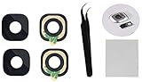 2X Back Rear Camera Glass Lens Cover Replacement + Tool + Guide with TIPS + Adhesives Preinstalled + Tempered Glass + Clean Cloth For Samsung Galaxy S7 G930 / S7 Edge G935 ( Any Carriers )