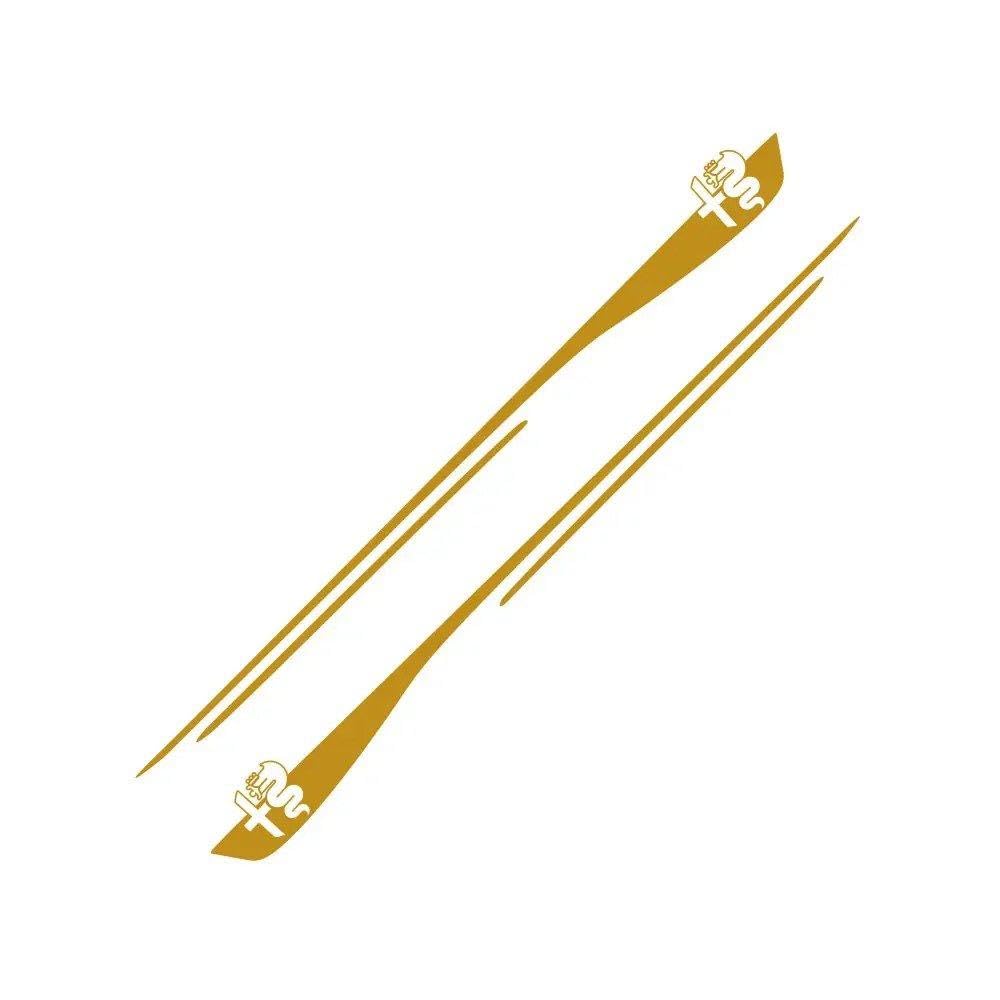 Dabhuoc Matt Gold Car Door Side Stickers Tuning Auto Accessories Vinyl Decal(Matt Gold)