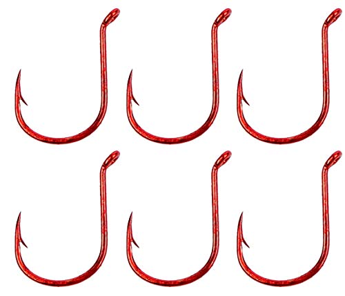 Shogun Dropshot Haken 6 Stück Rot Hakengröße 1/0