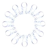 DAOKEY LED Light up Rings, White Led Bumpy Plastic Diamond Rings Toys for Birthday Bachelorette Bridal Shower Gatsby Party Favors for Kids Over 3 Years Old, Clear Case 30 Pack