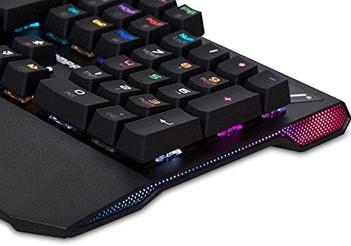 Close-up of the side RGB lighting on the Rampage KB-R95 X-TITAN keyboard