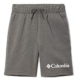 Cintura ajustable con cordón Columbia Pantalón Corto Trek para niños jóvenes, carbón Jaspeado, Mediano