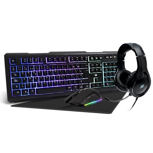 Vorago Start The Game KMH-501 Kit Gamer 4 en 1, Teclado con...