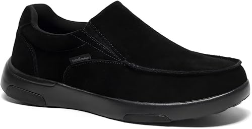 OrthoComfoot Mocasines sin cordones para hombre, con soporte de arco para brindar amortiguación adicional y aliviar el dolor, clásicos zapatos