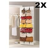 Vktech Hat Bag Clothes Organizer Hanging Cap Rack Holder Over Door Straps With 16 Hook