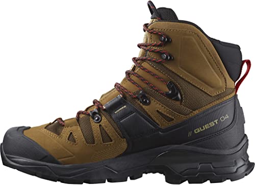 Image of Salomon Quest 4 GTX Hiking Boots Mens Sz 12 Rubber /Black /Fiery Red