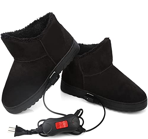 Pantuflas eléctricas térmicas USB negras unisex