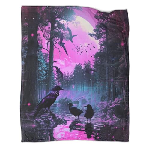 LMYmoney Manta mullida con Forma de Cuervo para niños, Suave, para Hospital, sofá, 60 x 80 Pulgadas (150 x 200 cm)