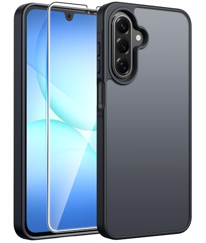 Galaxy A17/A16 5G�pFNTCASE �d�b�P�[�X:Samsung A17 �P�[�X [�X�N���[���v���e�N�^�[] �}�b�g�������~���^���[�O���[�h�ی� Samsung A 17 & A 16 4G�J�o�[�p - �u���b�N�}�b�g