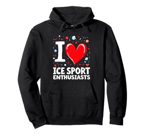 Ich Liebe Eissport-Enthusiasten Pullover Hoodie