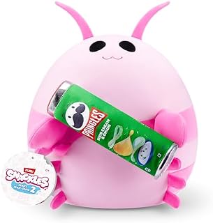 Snackles, Serie 2, Pink Shrimp (Pringles, Sour Cream & Onion), Kuschelig-weiches, beruhigendes, 35 cm großes Plüschspielzeug mit lizenziertem Snacks (Pink Shrimp)