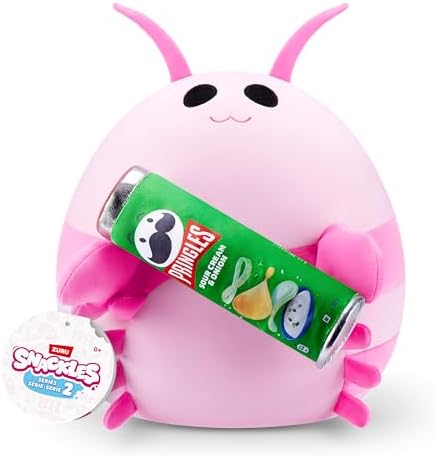 Snackles, Serie 2, Pink Shrimp (Pringles, Sour Cream & Onion), Kuschelig-weiches, beruhigendes, 35 cm großes Plüschspielzeug mit lizenziertem Snacks (Pink Shrimp)