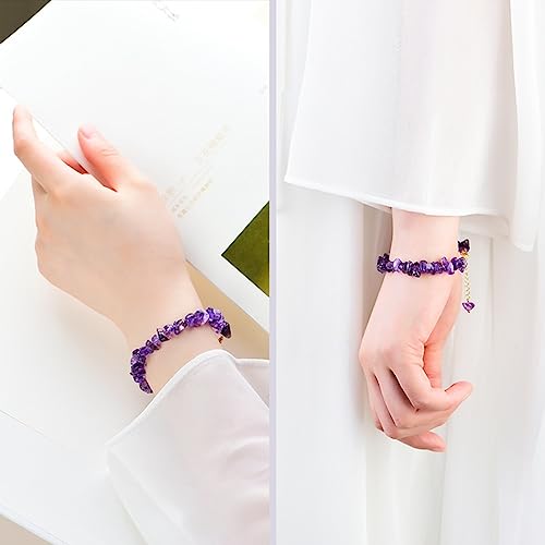 Bracelet Améthyste Lavande Extensible : Plus de Problème de Taille ! - 3