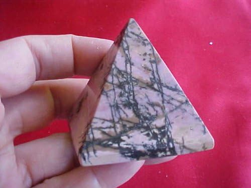 A6202 Gemqz Rhodonite Carved Pyramid Large !!!