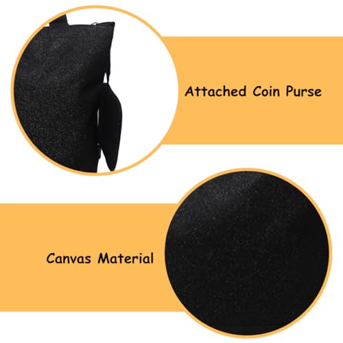 Image of NGIL Medium Top Zipper Closure Canvas Tote Bag with Attached Matching Coin Purse For Moms and Nurses