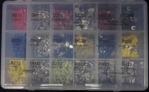 DiversiTech PA25 Transparent Plastic Boxes with Terminal Assortment, 360 Terminal