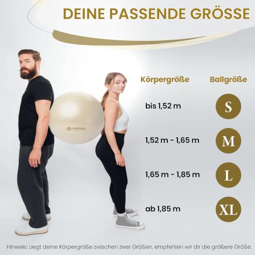 KIANA SPORTS Gymnastikball & Sitzball – Yoga Ball für Fitness & Büro – Ansicht 5