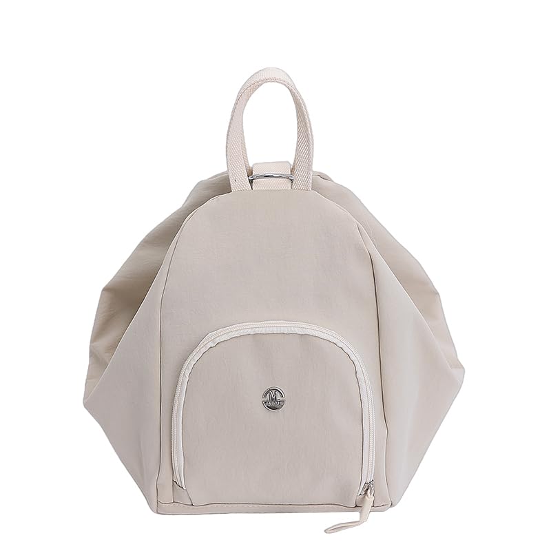 Women Leisure Commute ackpack Solid Color Soft Mountaineering Backpack (White)