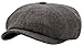 Popular Classic Newsboy Gatsby Cabbie Ivy Ascot Hat Cap Collection Mens Fashion Wool (Small/Medium, Black Herringbone Button Top Ascot)