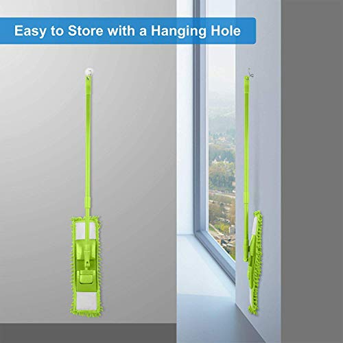 Image of SOULWARE Special Flat Microfiber Magic Mop for Floor Cleaning, Home Hands Free Squeeze Mop 360 Degree for Hardwood, Laminate Floor, Stainless-Steel Handle, Bucket Less Mop and Microfiber Refill