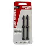 Stan's NoTubes Válvula STEM Par Universal, AL, Presta, 80 mm, Negro