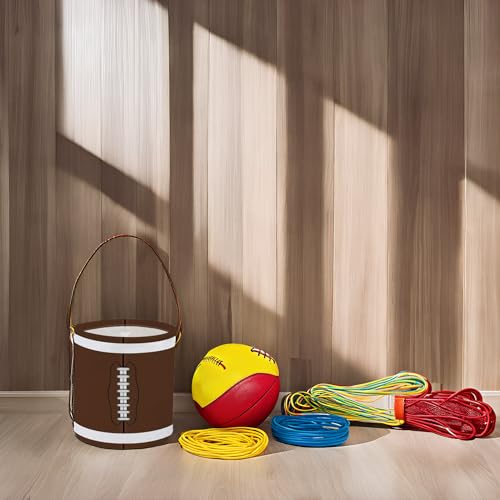 Image of Football Easter Bucket Easter Basket for Kids Baby Storage Basket Cute Toy Storage Bin Organizer Shelf Book Basket Easter Room Decor(Football)