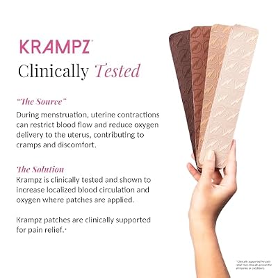 Krampz Menstrual Pain Relief Patches, Period Wellness, and Discomfort Support for Women, Style 118