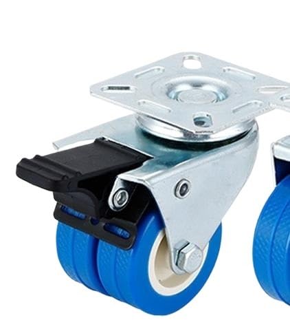 Roulettes pivotantes 5,1 cm roues pivotantes double frein pour meuble charge lourde