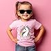 Big Sister Shirts for Girls Toddler Girls 3T Short Sleeve Top with Unicorn Print-Promoted to Big Sister Pink