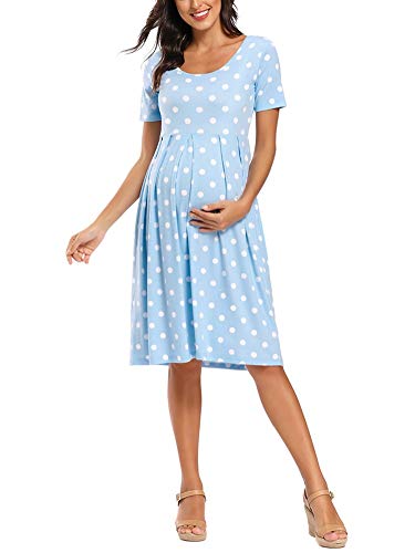 Bbhoping Women’s Casual Striped Maternity Dress Short&3/4 Sleeve Knee Length Pregnancy Clothes For Baby Shower #TOP2