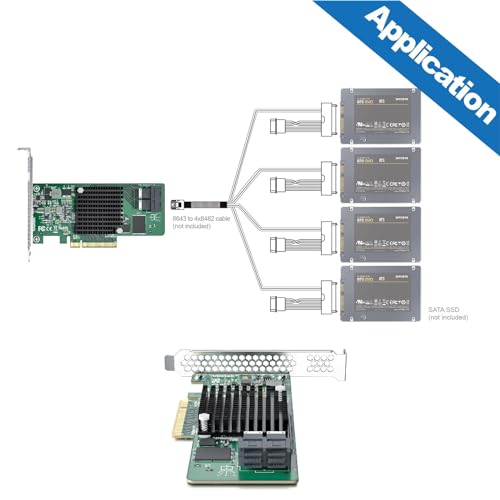 ipolex 12G Internal PCI-E SAS/SATA HBA Controller Card, Broadcom's SAS3008, Compatible for SAS9300-8I, LSI3008-8I - Image 4