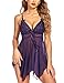 Produktbild Avidlove Sexy Negligee Babydoll Unregelmäßiger Hem Nachtwäsche Spitze Dessous Kleid Nachthemd Lingerie Nachtkleid Reizwäsche G-String Sleepwear, Lila, S