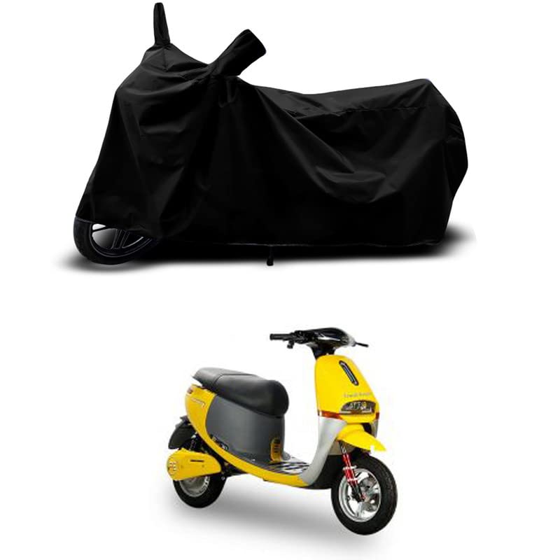 Image of 100% Scratchproof /UV-Rays /Heat Protection /Birds Dropping /Water Resistant /Dust Proof /Waterproof /Full Bike Scooty Two Wheeler Body Cover Compatible for Lithino 2.0 All Varients[Black]
