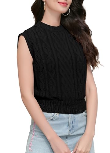 Joe Wenko Womens Cable Knit Sleeveless Sweater Vests